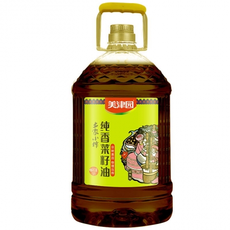 新粮油大未来新品美津园 土家小榨纯香菜籽油5L