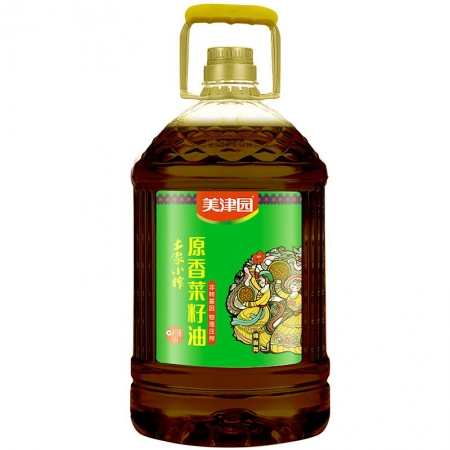 新粮油大未来新品美津园 土家小榨原香菜籽油5L